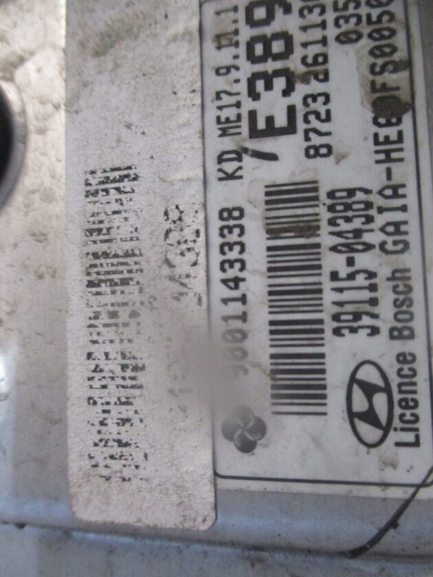 2017 GENUINE HYUNDAI I10 ECU ENGINE CONTROL MODULE UNIT 3911504389 - Image 3