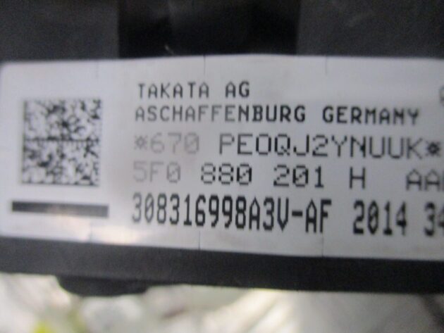 2014 GENUINE SEAT TOLEDO DRIVERS SIDE STEERING WHEEL BAG 5F0880201H - Image 2