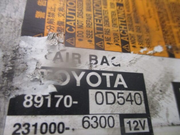 2016 GENUINE TOYOTA YARIS SRS BAG CONTROL MODULE UNIT 891700D540 - Image 2