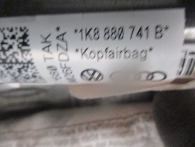 2012 GENUINE VW SCIROCCO FRONT LEFT PASSENGER SIDE CURTAIN ROOF BAG 1K8880741B - Image 3