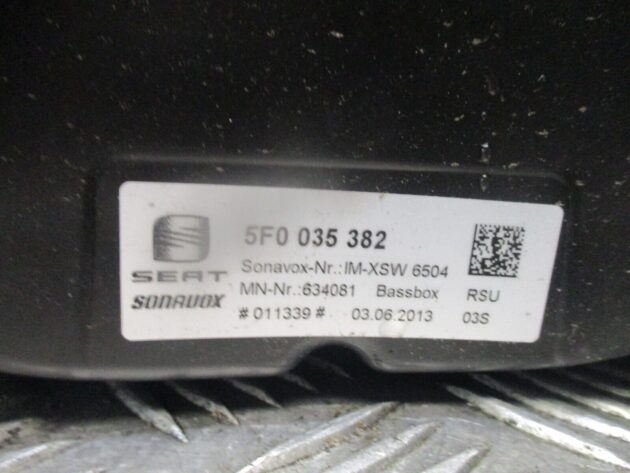 2015 GENUINE SEAT LEON FR SUBWOOFER REAR BOOT 5F0035382 - Image 2