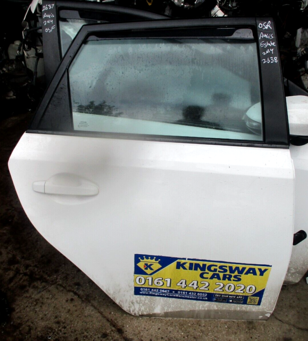 2014 GENUINE TOYOTA AURIS REAR RIGHT DRIVER SIDE BARE SHELL DOOR OSR