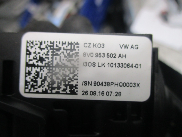 2016 AUDI A3 INDICATOR WIPER CRUISE CONTROL STALK SQUIB 8V0953521HB 8V0953502AH - Image 3
